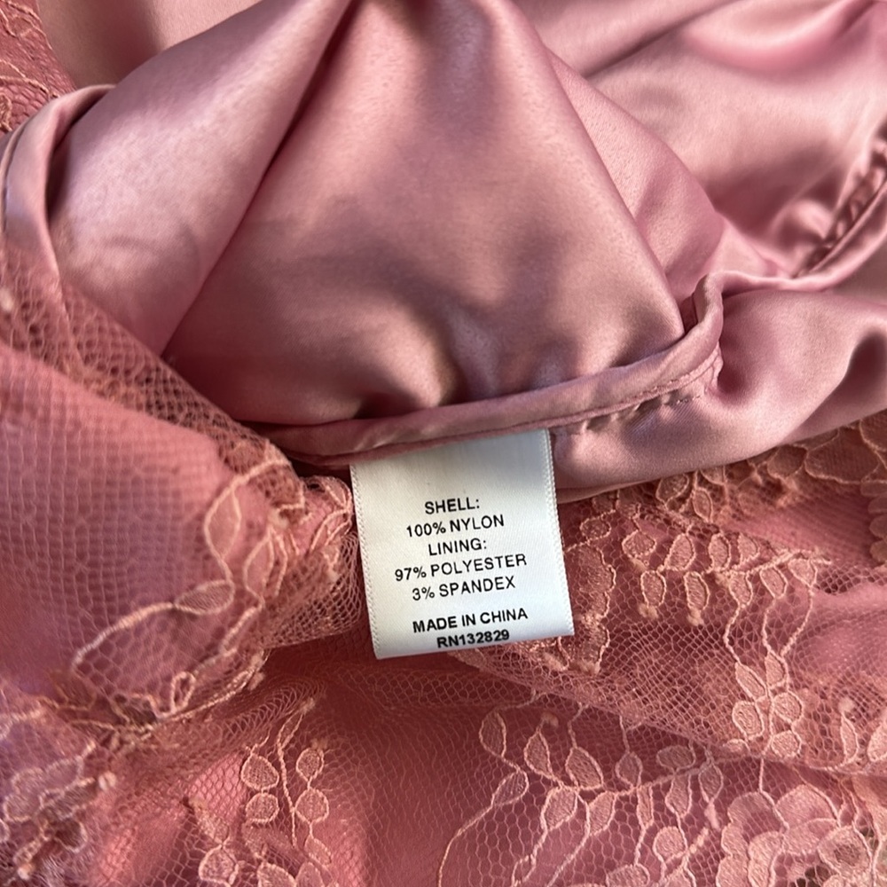 Majorelle Llaria Mini Dress Mauve Pink Lace One Shoulder Bodycon Ruched Medium - Picture 6 of 9